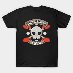 Table Tennis crew Jolly Roger pirate flag T-Shirt